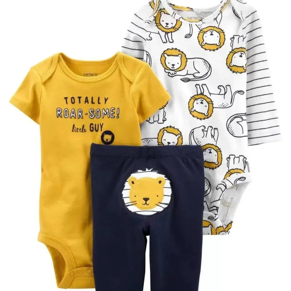 Carter's Baby Boy 3-Piece Lion Little Character Set in Size 3 Months - Picture 1 of 8